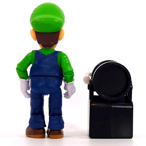 Super Mario Toy Lot: Luigi 5" Articulated Action Figure & K'Nex Bullet Bill - Picture 2 of 3